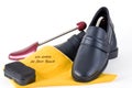 Men's shoes with shoe trees Royalty Free Stock Photo