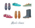 Men s Shoes. Stylish Footwear for Man. Vector