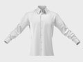 Men's silk shirt isolated on white.