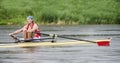 Men's Single Rowing Royalty Free Stock Photo