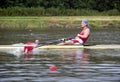 Men's Single Rowing Royalty Free Stock Photo