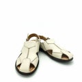 Men`s summer open sandals.Made of genuine leather. Royalty Free Stock Photo