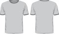 Men's t-shirts template. Front and back views