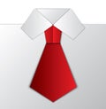 Men\'s Tie and Shirt Collar vector illustration Royalty Free Stock Photo