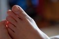 Men`s toes, healthy toe nails