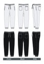 Men`s trousers black and white vector image Royalty Free Stock Photo