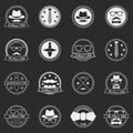 Men's vector emblems and badges Royalty Free Stock Photo