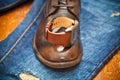 Men's watches, leather shoes, jeans