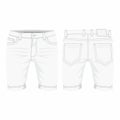 Men`s white denim shorts