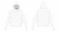 Men`s white hoodie