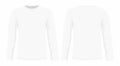 Men`s white long sleeve t-shirt