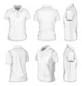 Men's white short sleeve polo-shirt Royalty Free Stock Photo