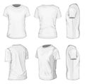Men's white short sleeve t-shirt design templates Royalty Free Stock Photo