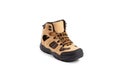 Men`s winter boots beige for expeditions of travel on a white background