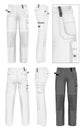 Men's working trousers design template