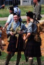 Men in Scottish kilts. Royalty Free Stock Photo