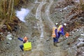 Seismic reflective survey Royalty Free Stock Photo