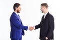 Men shaking hands. Handshake sign of successful deal. Business meeting. Business deal leaders company. Capital merger