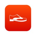 Men shoe with lace icon digital red