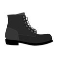 Men shoes brogue trim platform brutus boots isolated. Male man season lace-up shoes icons