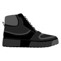 Men shoes high top sneakers isolated. Male man season shoes icons