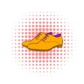 Men shoes icon, comics style Royalty Free Stock Photo