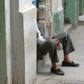 Men sleeping in Tripoli