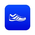 Men sneakers icon digital blue