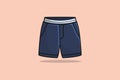 Men Sports and Swimming Shorts With Compression Leggings Inner Tight Shorts vector illustration. Fashion objects icon concept.