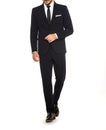 Men suit fashion black suit tie and white shirt Royalty Free Stock Photo