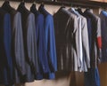 Men suits in a retail store Royalty Free Stock Photo