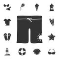 men swimming trunks icon. Detailed set of Summer illustrations. Premium quality graphic design icon. One of the collection icons f Royalty Free Stock Photo