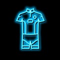 men tennis apparel neon glow icon illustration Royalty Free Stock Photo