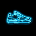 men tennis shoe neon glow icon illustration