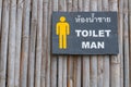 Men toilet sign Royalty Free Stock Photo