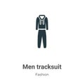 Men tracksuit vector icon on white background. Flat vector men tracksuit icon symbol sign from modern fashion collection for