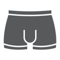 Men underware glyph icon, male and underwear, briefs sign, vector graphics, a solid pattern on a white background. Royalty Free Stock Photo