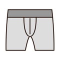 Men underwear clothes line and fill icon Royalty Free Stock Photo