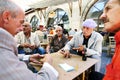 Men at the Urfa bazaar in Turkey.