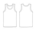 Men vest underwear. White tank top in front