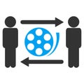 Men Video Exchange Raster Icon