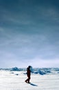 Men walking in Antarctica