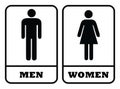 Men washroom icon and Women washroom sign