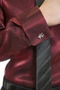 Men wear a shirt and cufflinks. Busisnessman Royalty Free Stock Photo