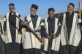 Men wear traditional dresses circa Isfahan, Iran.