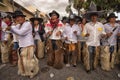 Men wearing chaps at Inti Raymi event