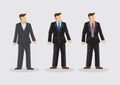 Business Suits for Men Vector Characters Illustration Royalty Free Stock Photo