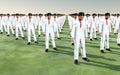 Men in white suits Royalty Free Stock Photo