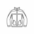 Men winter jacket icon, outline style