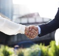 Men Women Business Agreement Hands Shake Royalty Free Stock Photo